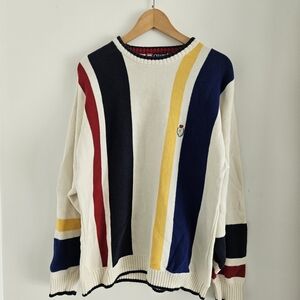 Vintage Chaps Ralph Lauren Sweater Mens Extra Large Striped 90s